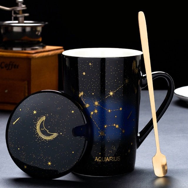 Imbibe the Cosmos: 12 Constellations Ceramic Mug - Limited time Finds