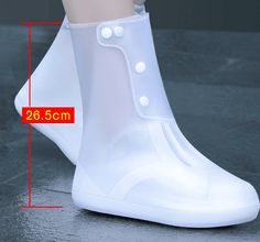 New White PVC High Top Reusable Women's Water Resistant Shoes Foot Cover - Limited time Finds