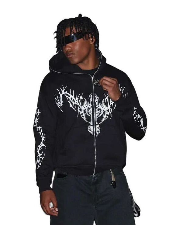 Gothic Clothing Trend Zipper Hoodies - Limited time Finds