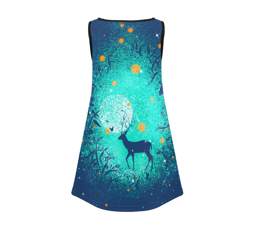 Girls' Sleeveless Deer Dress