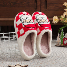 New Christmas Plaid Santa Claus Slippers Winter Indoor Non - slip Floor Bedroom Fuzzy House Shoes For Women Home Slipper - Limited time Finds