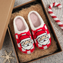 New Christmas Plaid Santa Claus Slippers Winter Indoor Non - slip Floor Bedroom Fuzzy House Shoes For Women Home Slipper - Limited time Finds