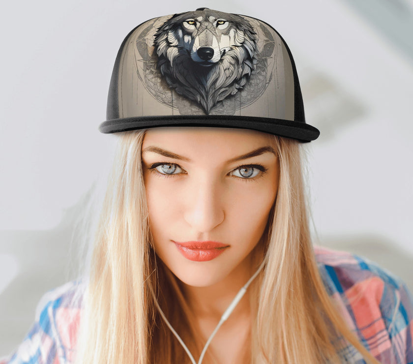 Front Printing Casual Hip-hop Hats wolf design - Limited time Finds