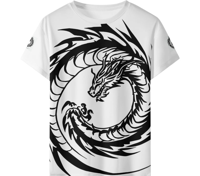 Kids All Over Print Short Sleeve T-Shirt Spiral Dragons