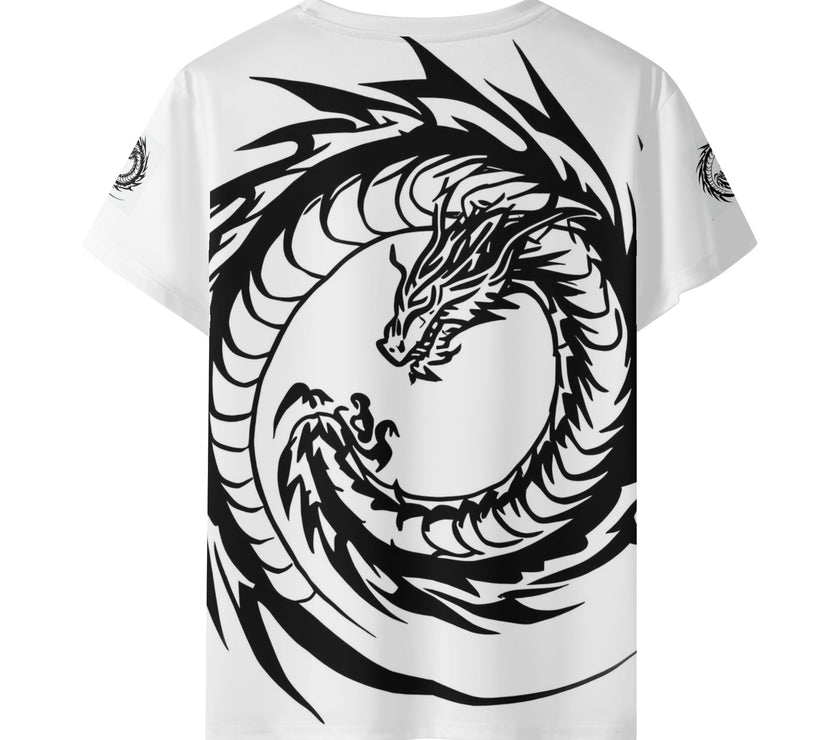 Kids All Over Print Short Sleeve T-Shirt Spiral Dragons