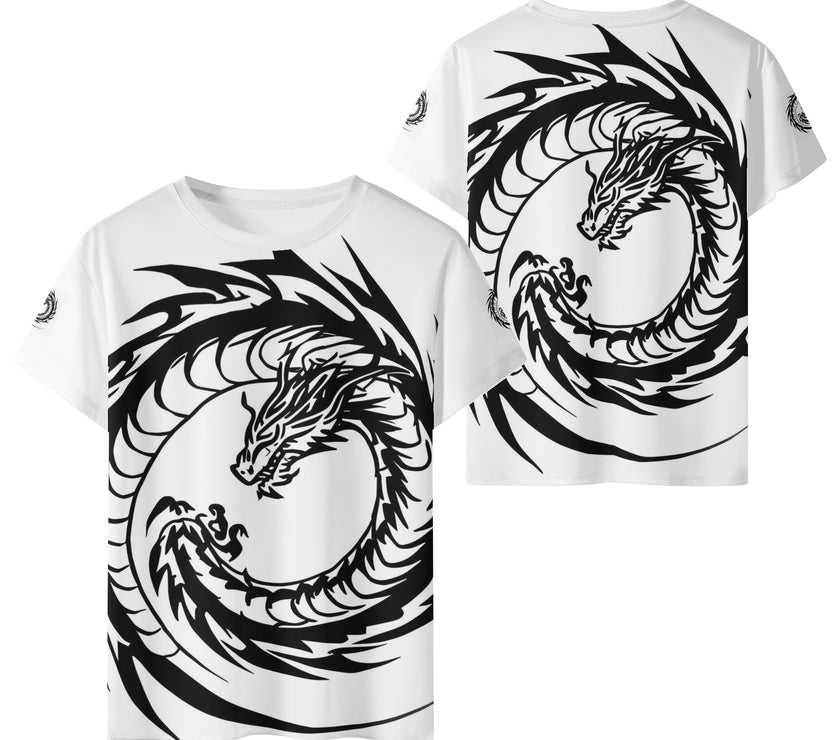 Kids All Over Print Short Sleeve T-Shirt Spiral Dragons