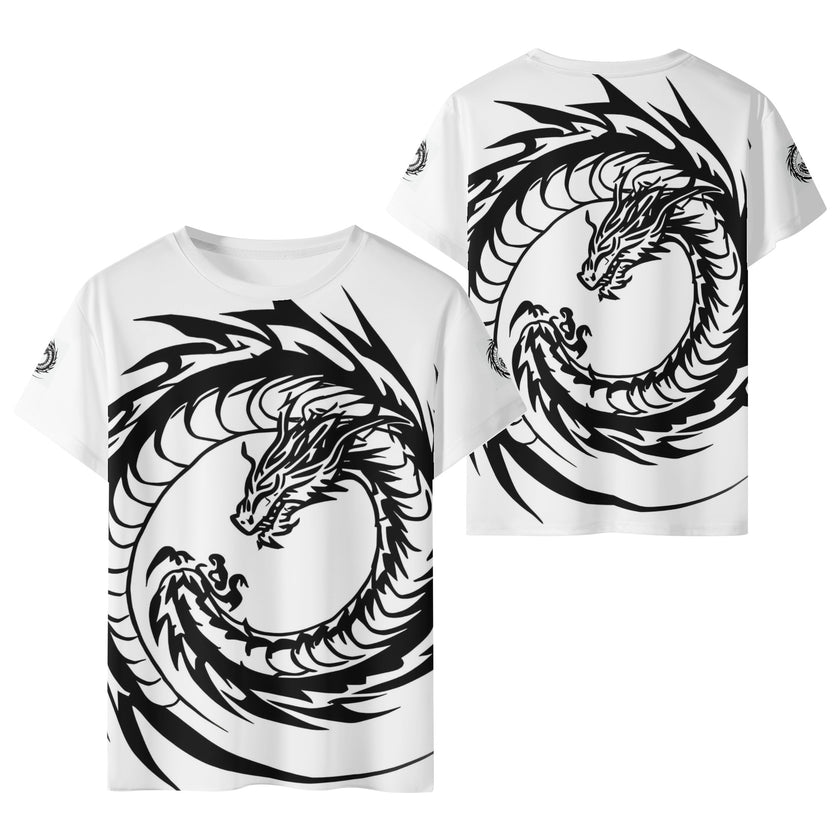 Kids All Over Print Short Sleeve T-Shirt Spiral Dragons