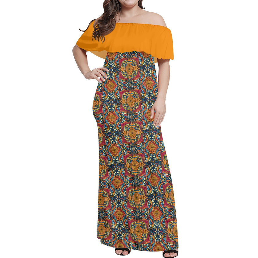 Womens Off-shoulder Long Dress - Limited time Finds