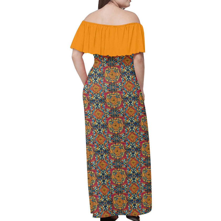 Womens Off-shoulder Long Dress - Limited time Finds