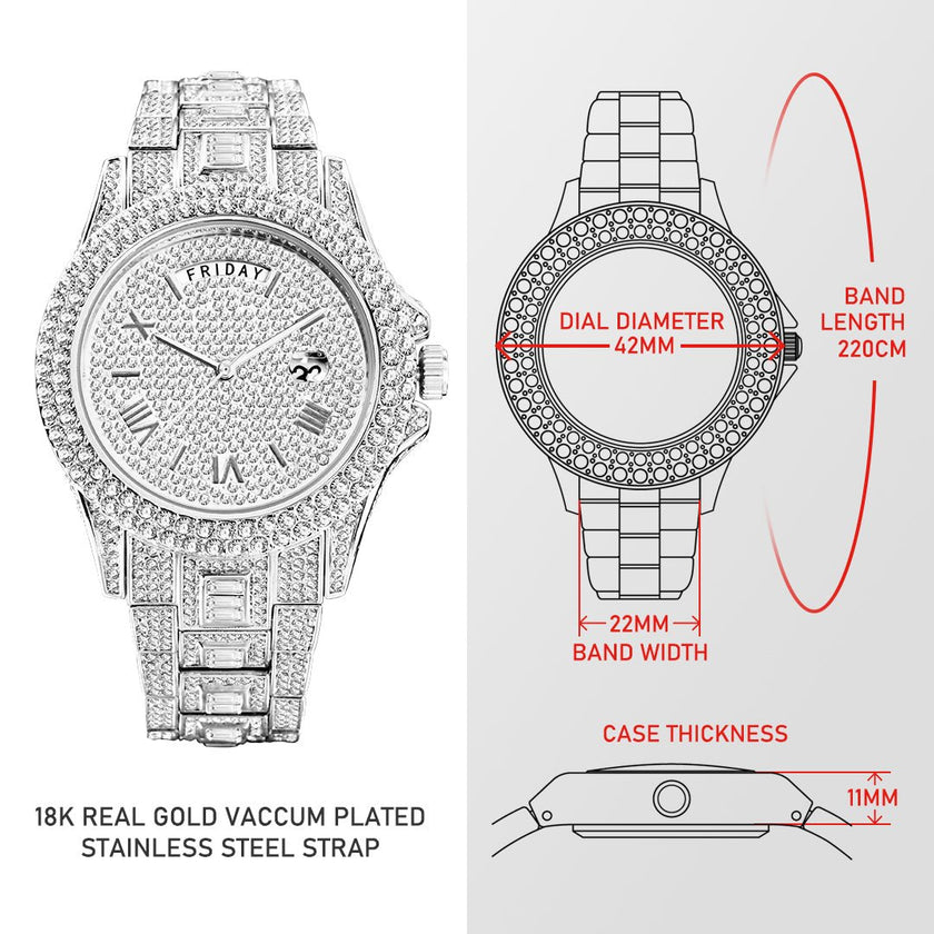 Masculino Diamond Quartz Watches - Limited time Finds