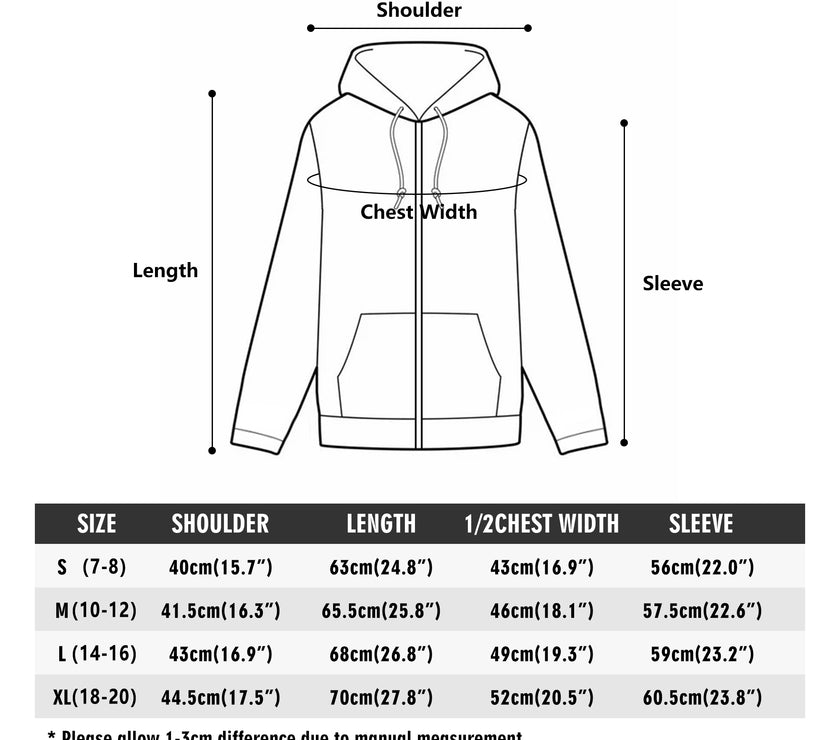 Cat and girl Youth Lightweight Zipper Jumper Sweatshirt Hoodie