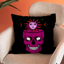 Halloween Skull Throw Pillow Cover