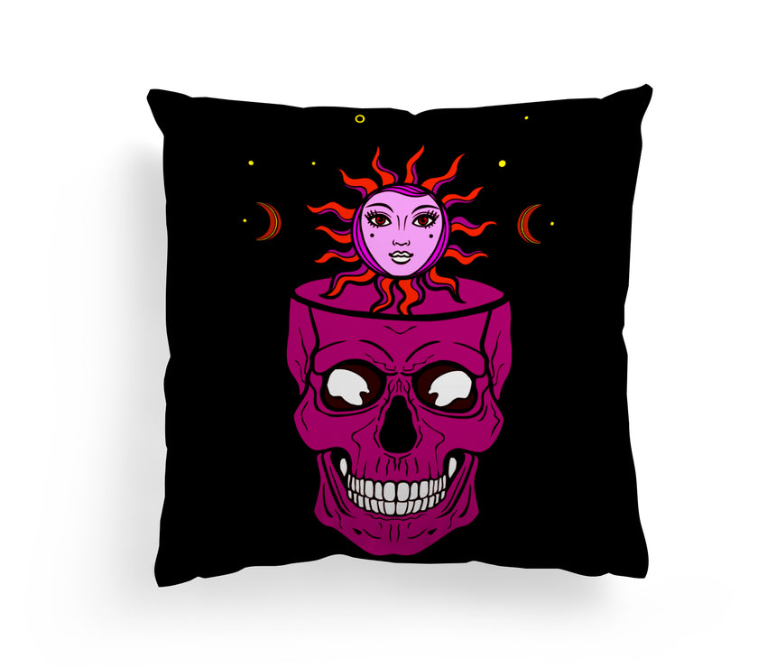 Halloween Skull Throw Pillow Cover