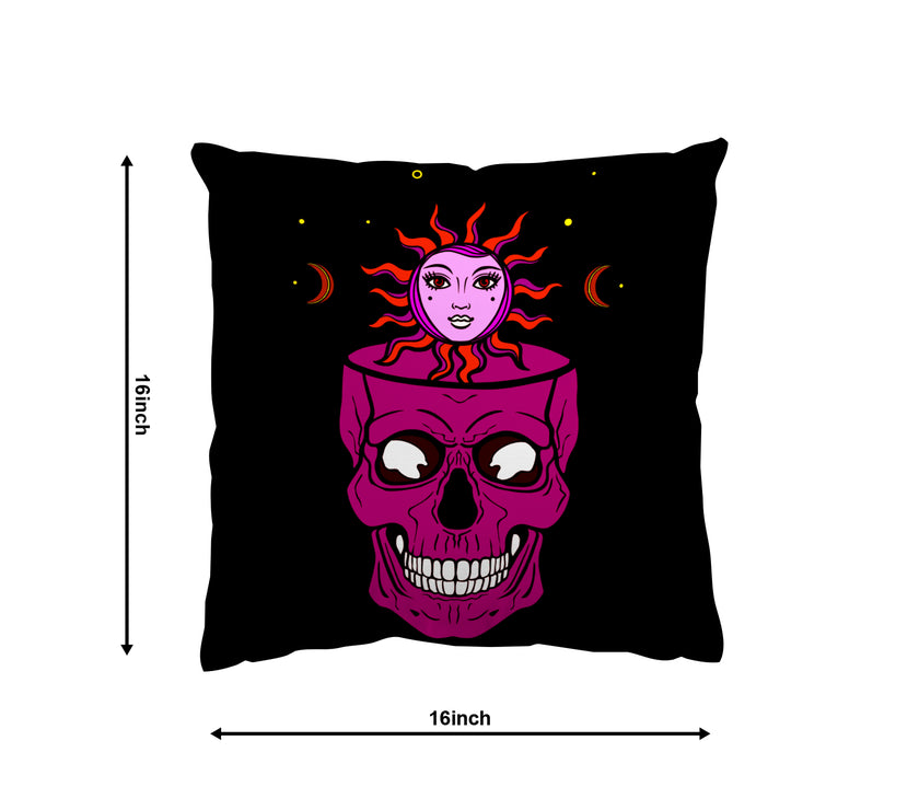 Halloween Skull Throw Pillow Cover