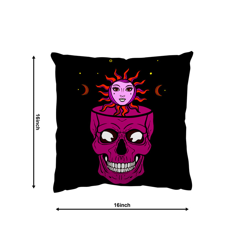 Halloween Skull Throw Pillow Cover