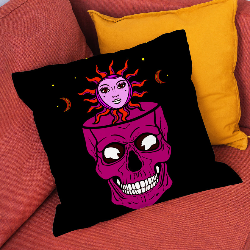 Halloween Skull Throw Pillow Cover