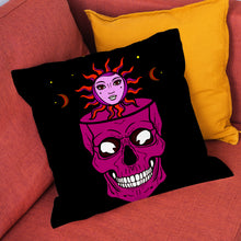 Halloween Skull Throw Pillow Cover