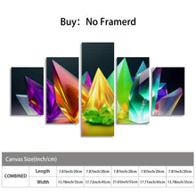 Canvas Wall Art Prints Large Crystals (No Frame) 5-Pieces/Set A