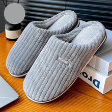 Solid Color Simple Cotton Slippers Winter Non - slip Home Warm Plush Slippers Household Indoor Couple Women's House Shoes - Limited time Finds