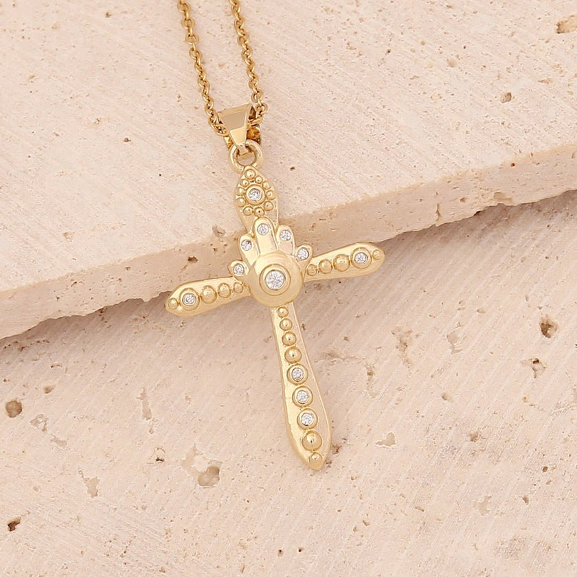 Gold Plated Cross Pendant Necklace - Limited time Finds