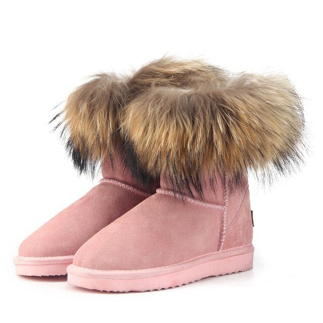 Women's Fox Fur Snow Boots - Limited time Finds