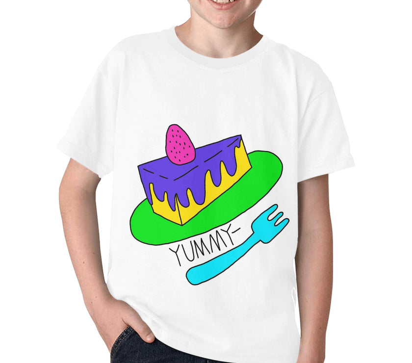 Kids' All Over Print T-shirt(Cake)