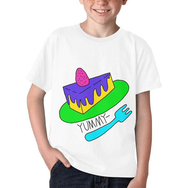 Kids' All Over Print T-shirt(Cake)