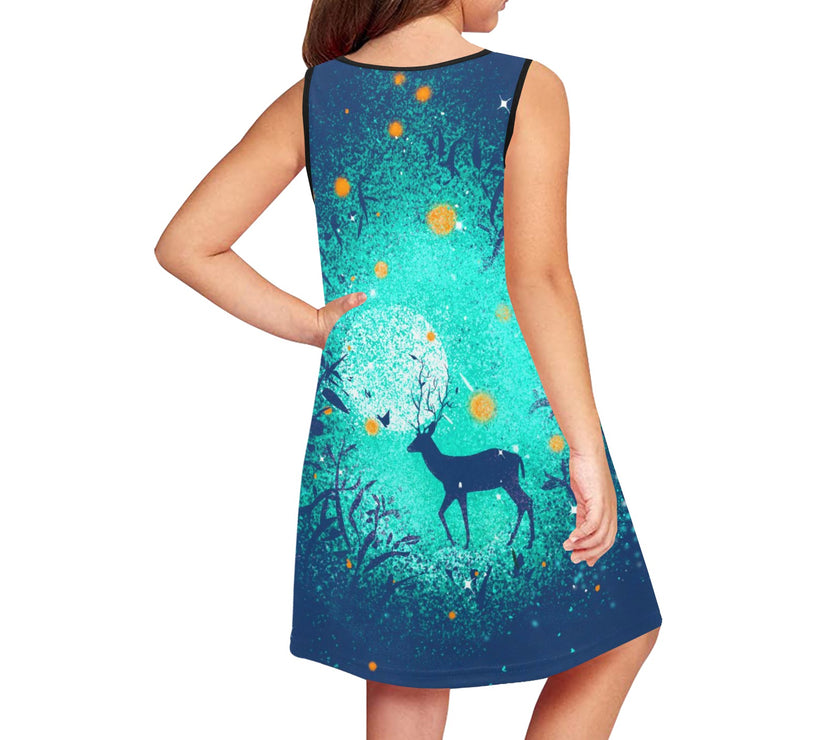 Girls' Sleeveless Deer Dress