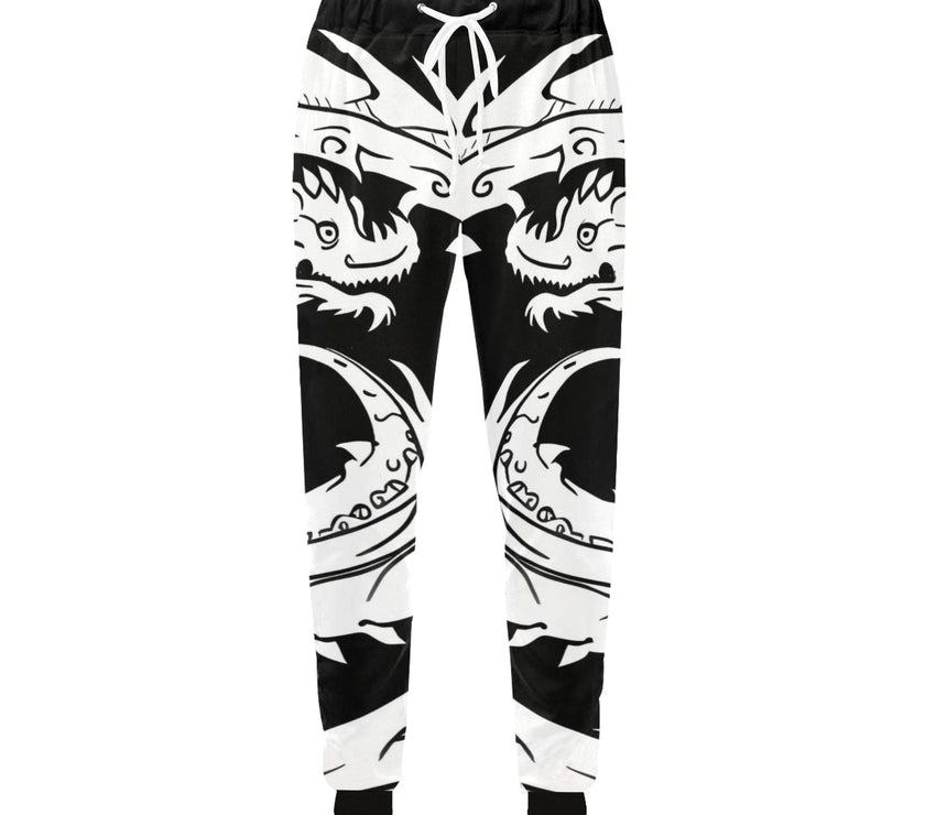 Casual Baggy Slacks Dragon print