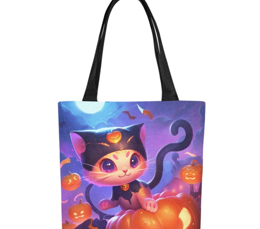 Halloween Purrrfect Canvas Tote Bag (Set of 4) - Limited time Finds