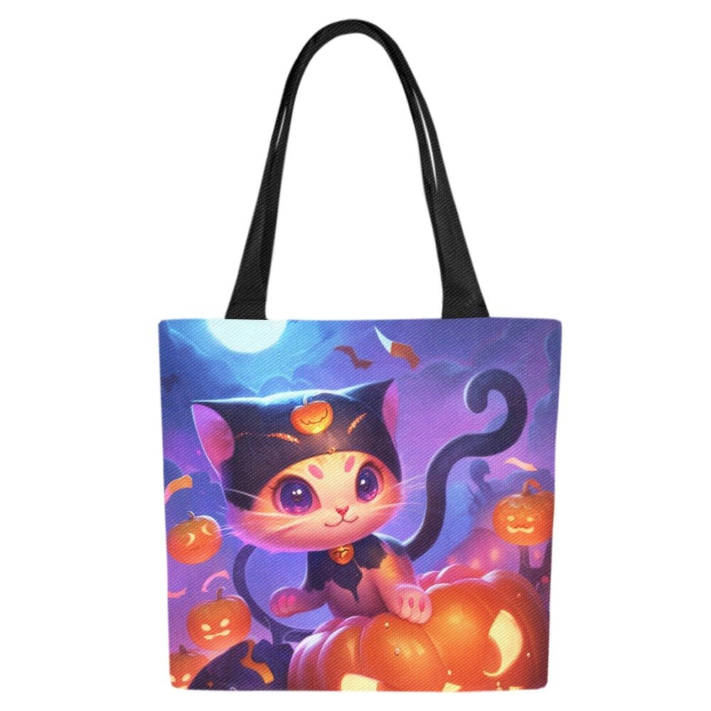 Halloween Purrrfect Canvas Tote Bag (Set of 4) - Limited time Finds