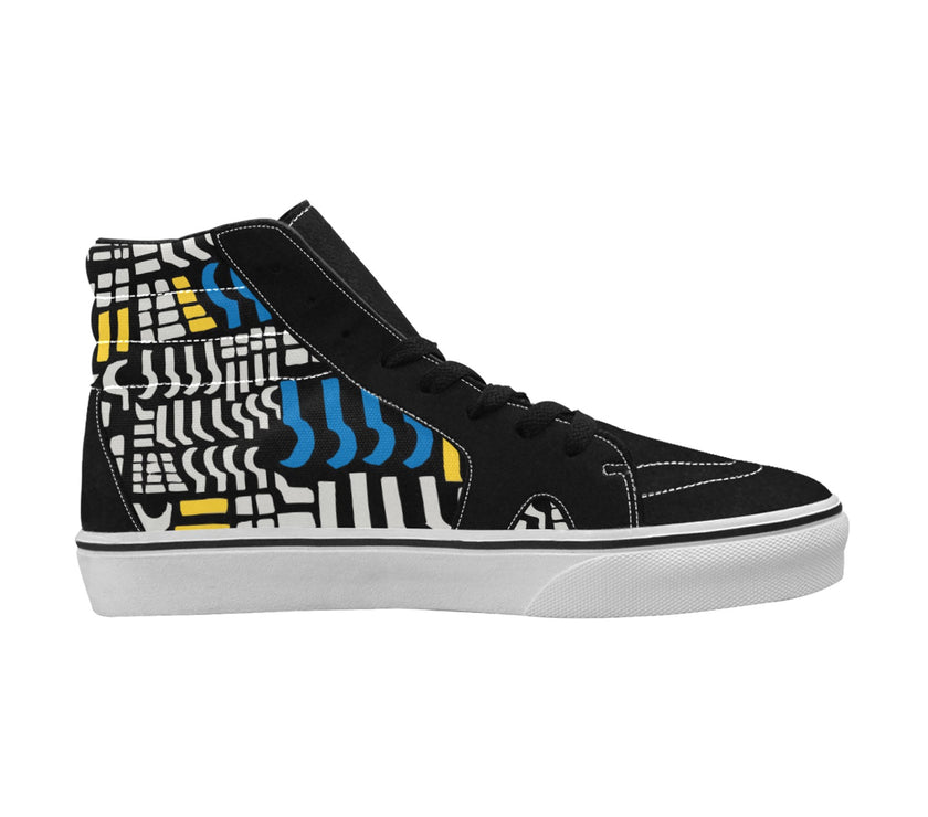 Geo Mode Men's High Top Canvas Shoes