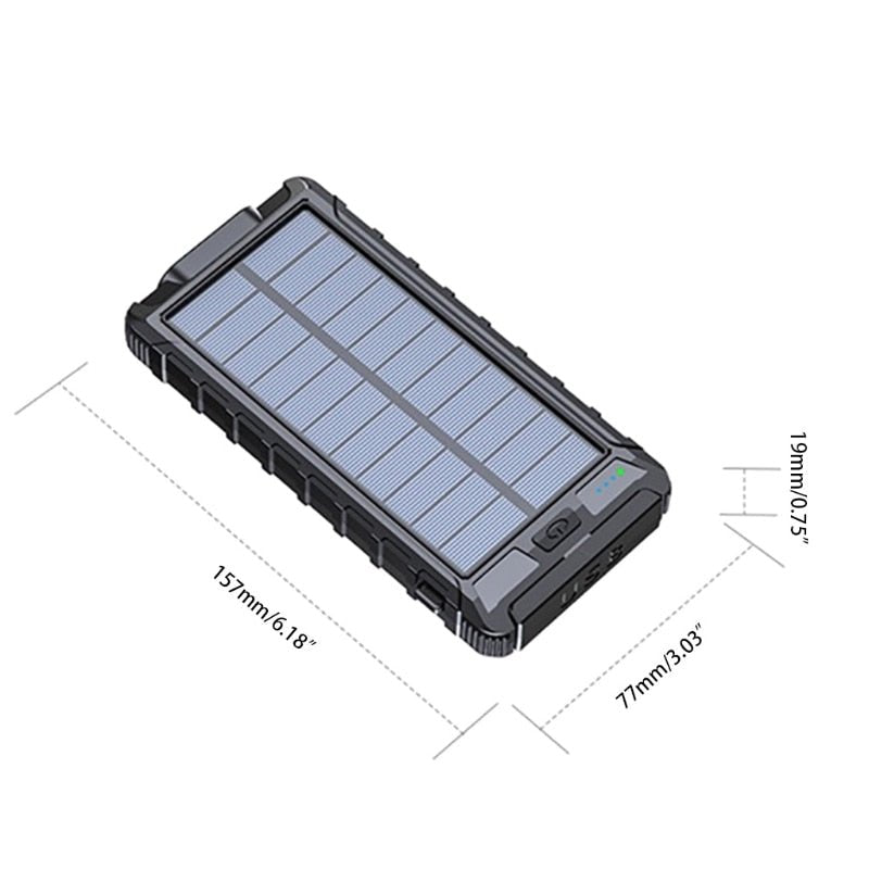 Solar Fast Charging Power Bank Portable 20000mAh Charger Waterproof - Limited time Finds