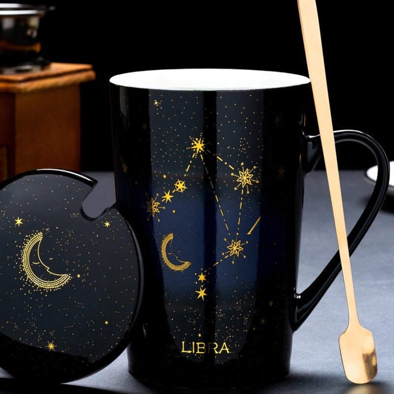 Imbibe the Cosmos: 12 Constellations Ceramic Mug - Limited time Finds