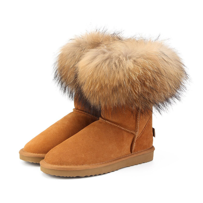 Women's Fox Fur Snow Boots - Limited time Finds