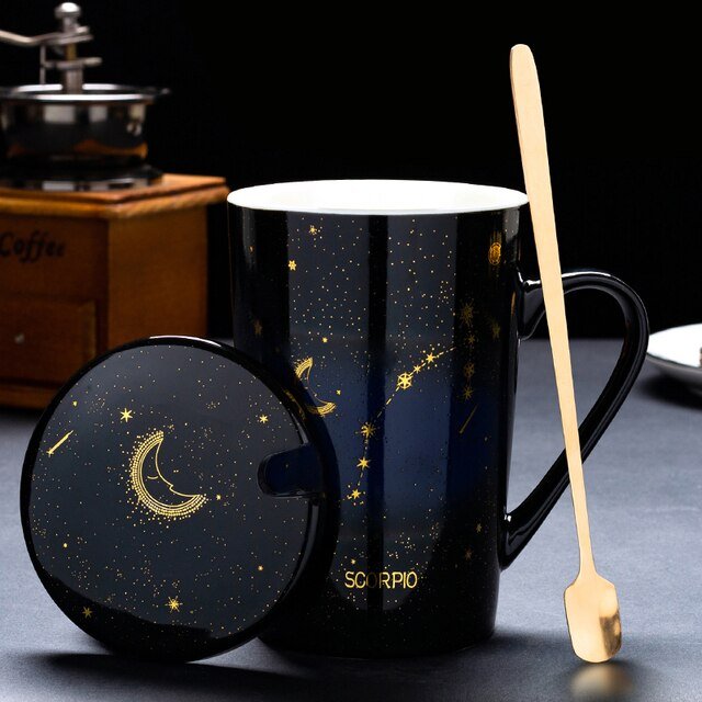 Imbibe the Cosmos: 12 Constellations Ceramic Mug - Limited time Finds