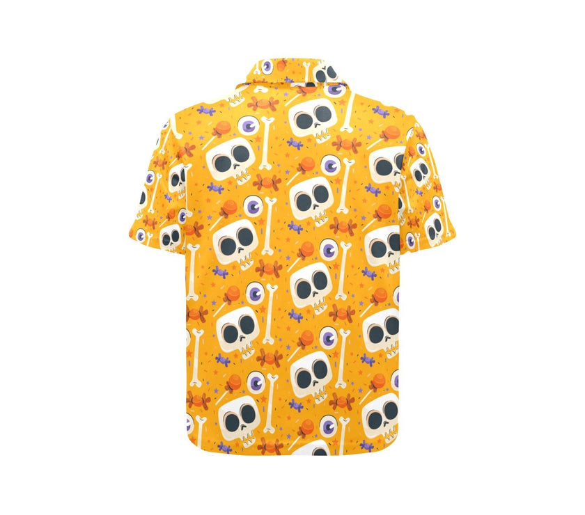 Big Girls' Polo Shirt Halloween skull candy - Limited time Finds