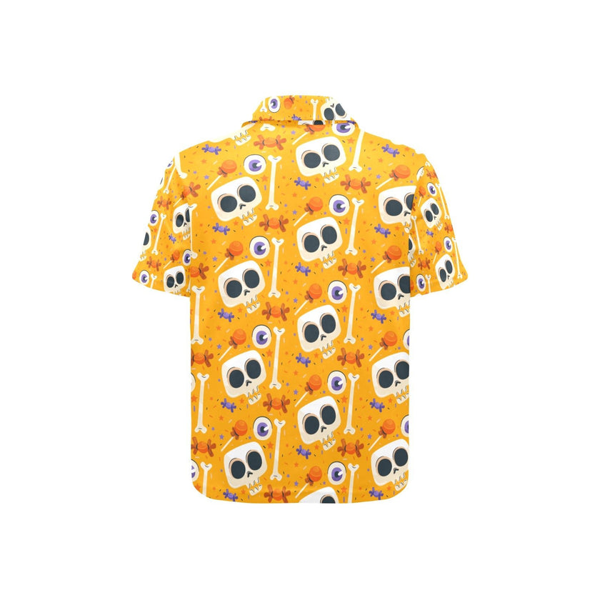 Big Girls' Polo Shirt Halloween skull candy - Limited time Finds