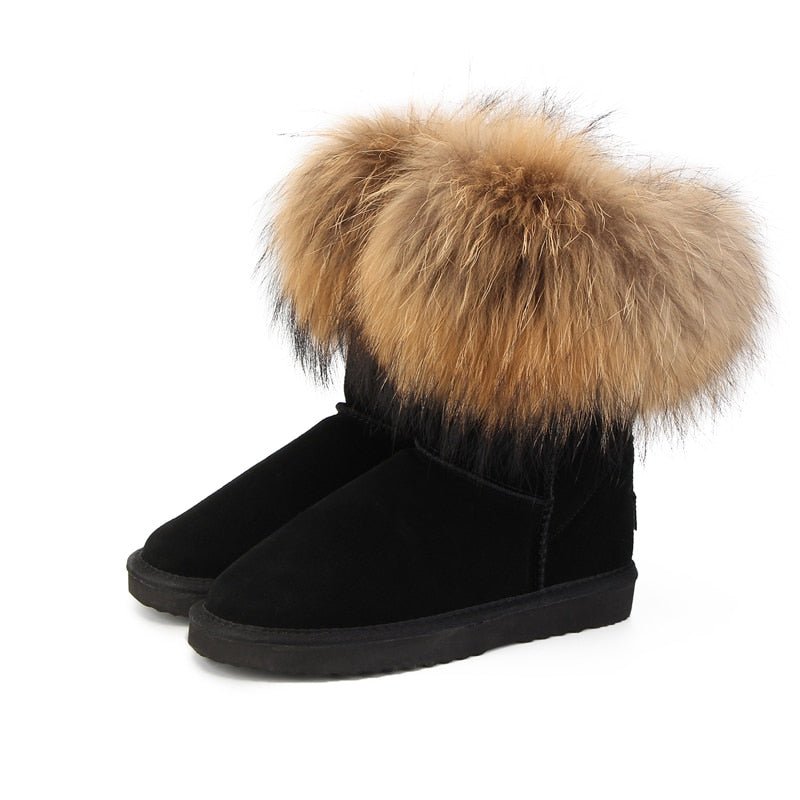 Women's Fox Fur Snow Boots - Limited time Finds