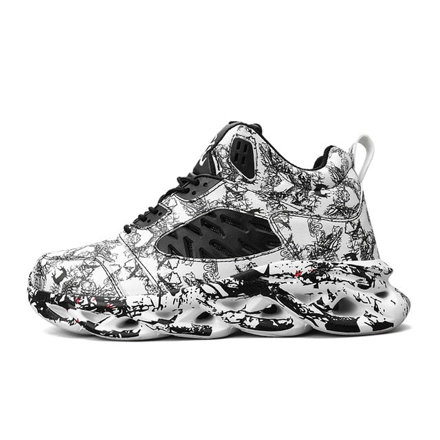 Thick Bottom Graffiti Men's Sneakers - Limited time Finds