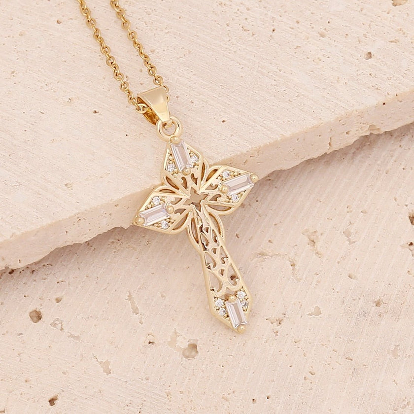 Gold Plated Cross Pendant Necklace - Limited time Finds