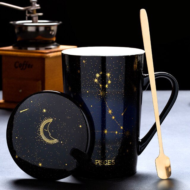 Imbibe the Cosmos: 12 Constellations Ceramic Mug - Limited time Finds