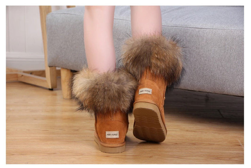 Women's Fox Fur Snow Boots - Limited time Finds