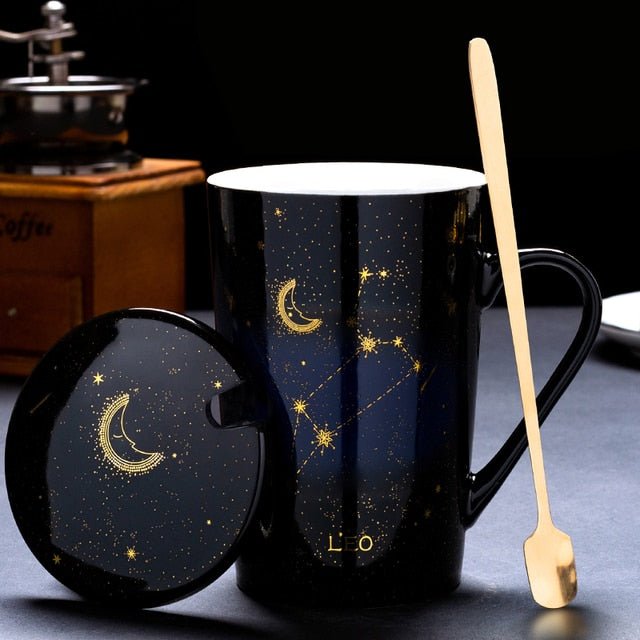 Imbibe the Cosmos: 12 Constellations Ceramic Mug - Limited time Finds