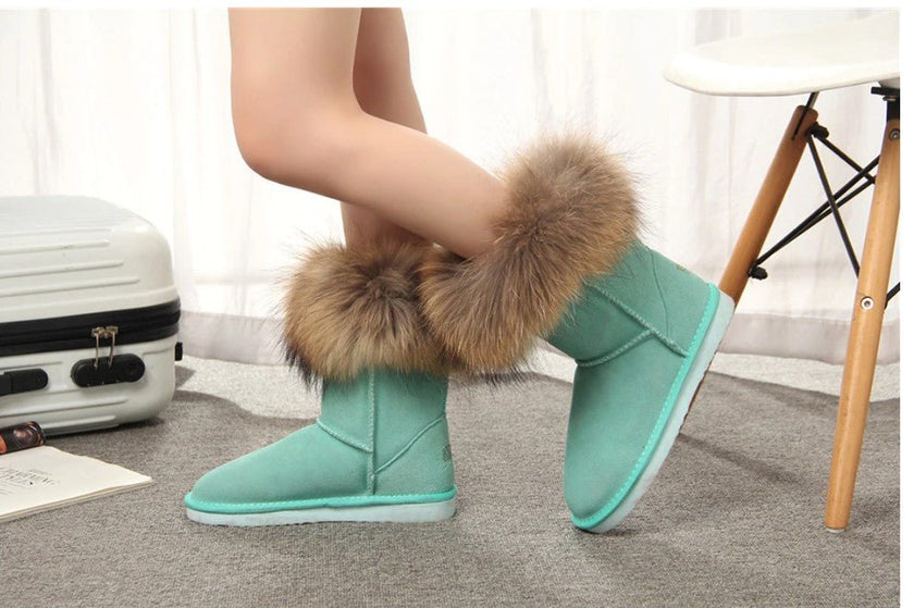 Women's Fox Fur Snow Boots - Limited time Finds