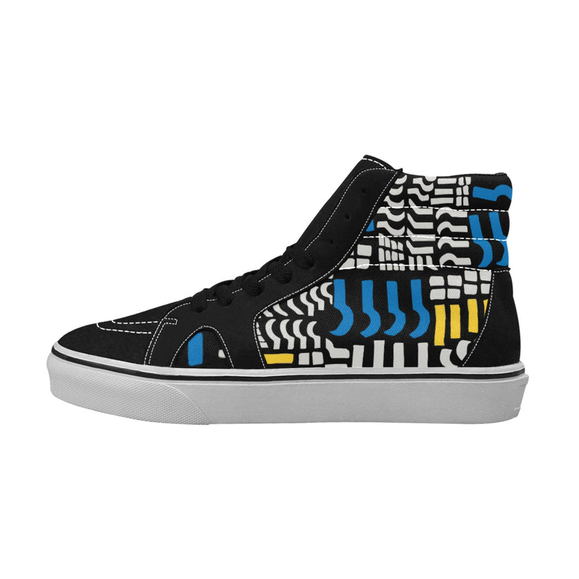 Geo Mode Men's High Top Canvas Shoes