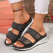 New Air Cushion Wedges Sandals Summer Casual Rhinestone Slides Roman Sandals For Women Non - slip Beach Shoes - Limited time Finds