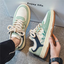 Lace - up Casual Shoes Men Soft Thick Sole Fashion Comfortable Breathable Flats Sneakers Student Platform Outdoor Walking Shoes - Limited time Finds