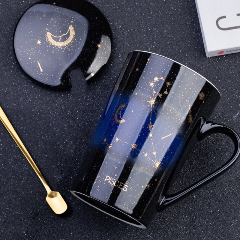 Imbibe the Cosmos: 12 Constellations Ceramic Mug - Limited time Finds