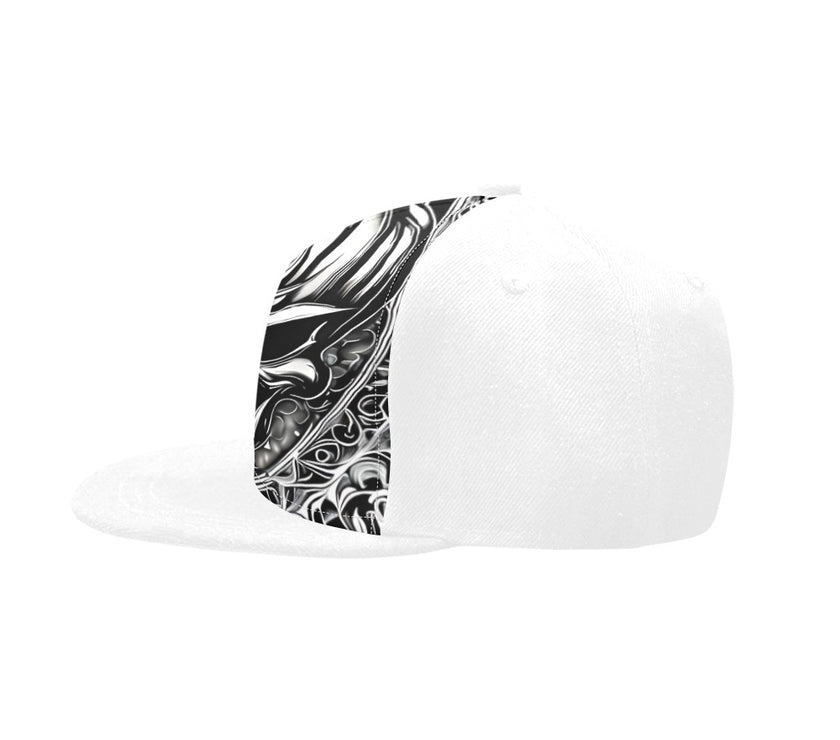 Snapback Hat Black/White Skull Face - Limited time Finds